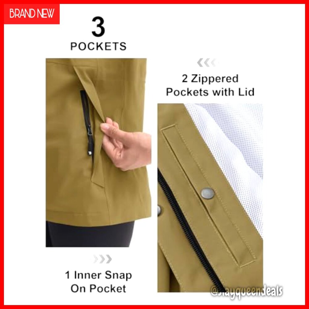 Women's Lightweight Packable Rain Jacket Hooded W… - image 5